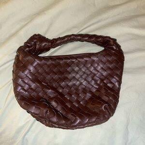 Anthropologie Woven Shoulder Bag Mini Brown
